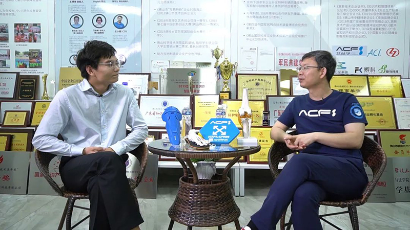 Wang Bowei was interviewed. Photo/Foshan News Network